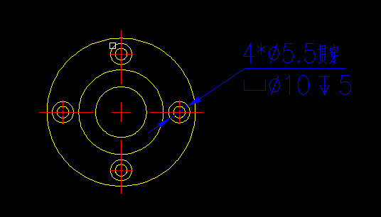 cad阶梯孔怎么标注