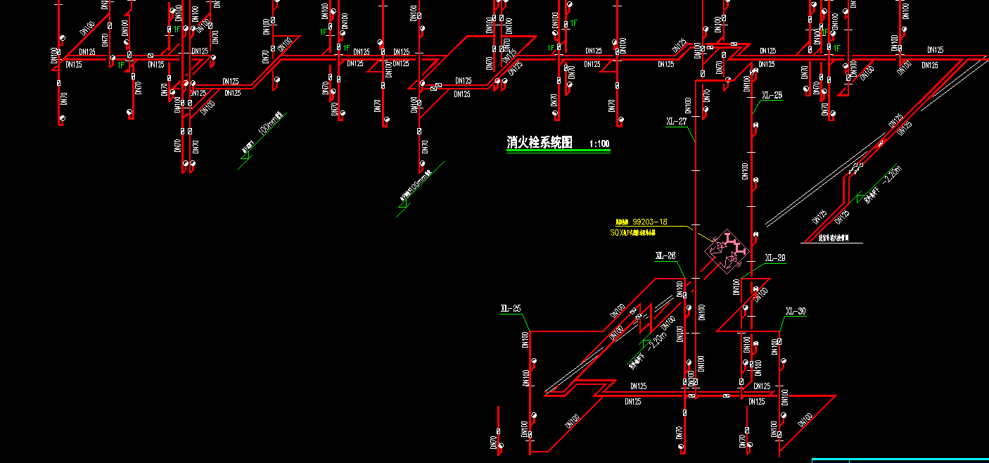 用cad算消防水的量管件是在平面图上查还是在系统图上查