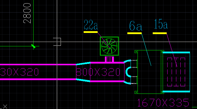 cad图风阀或排风口上标的22a,6a等是什么?