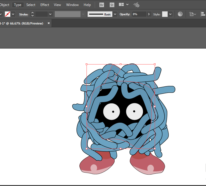adobe illustrator怎么绘制宠物小精灵中蔓藤怪角色?