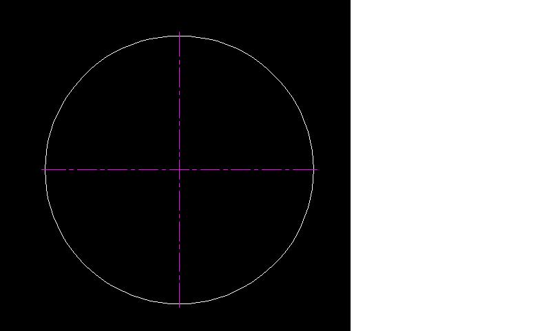 cad中怎麼可以直接畫出圓定位的那兩根軸線需要伸出圓3毫米看圖
