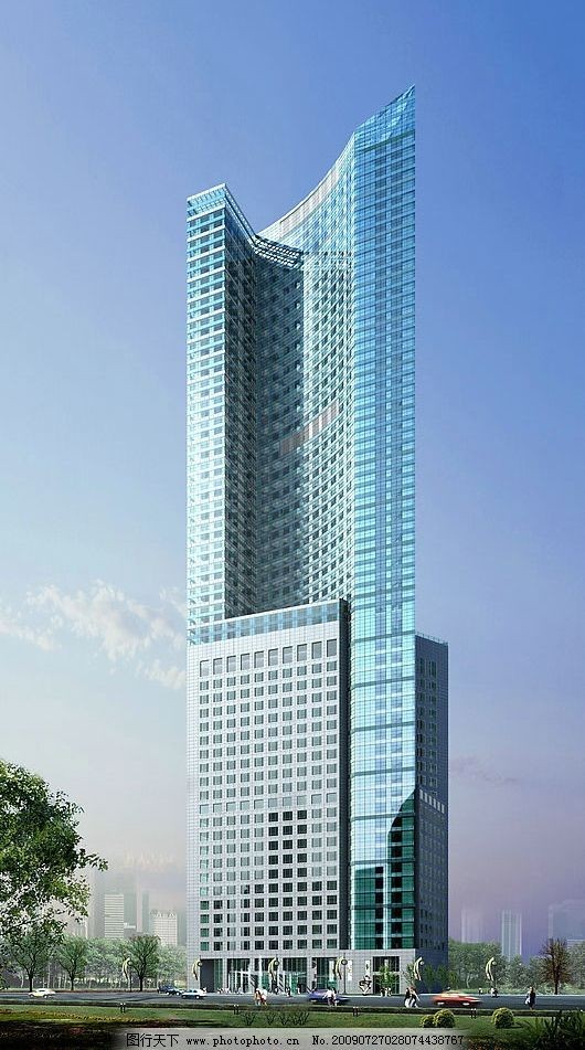 ps怎么将照片放到高楼的凹面里看起来跟高楼一样的外形