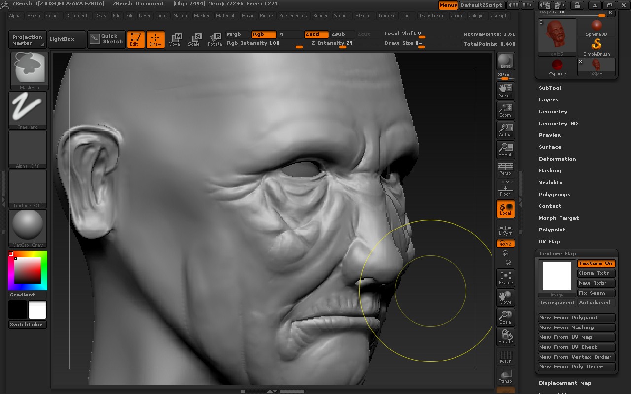 求助zbrush模型变模糊的问题