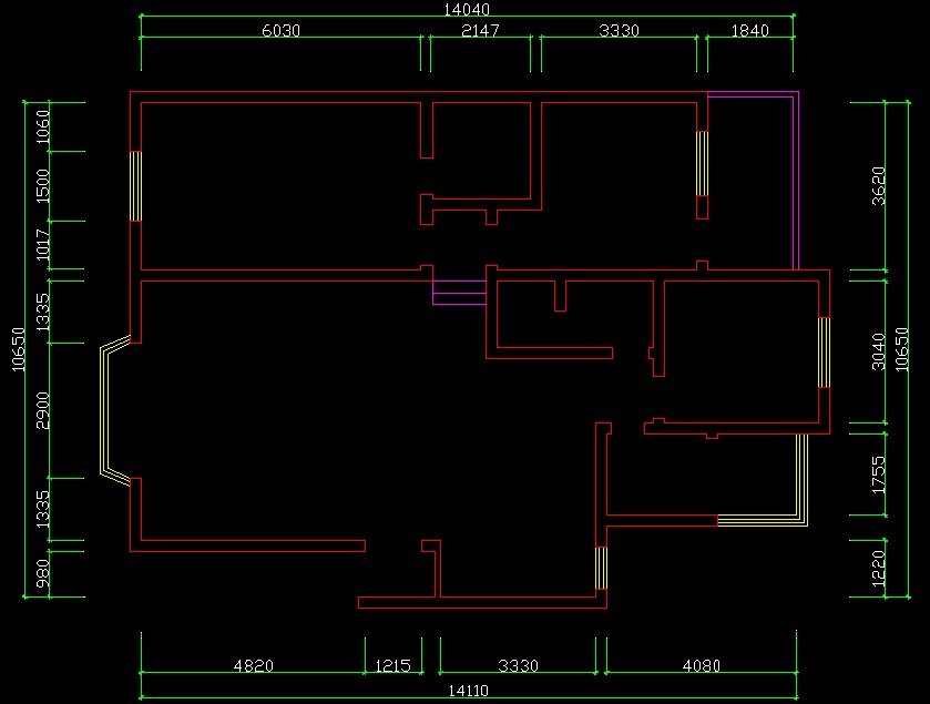 autocad户型图这种轴线怎么画