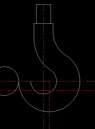 CAD 绘图 挂钩怎么做？