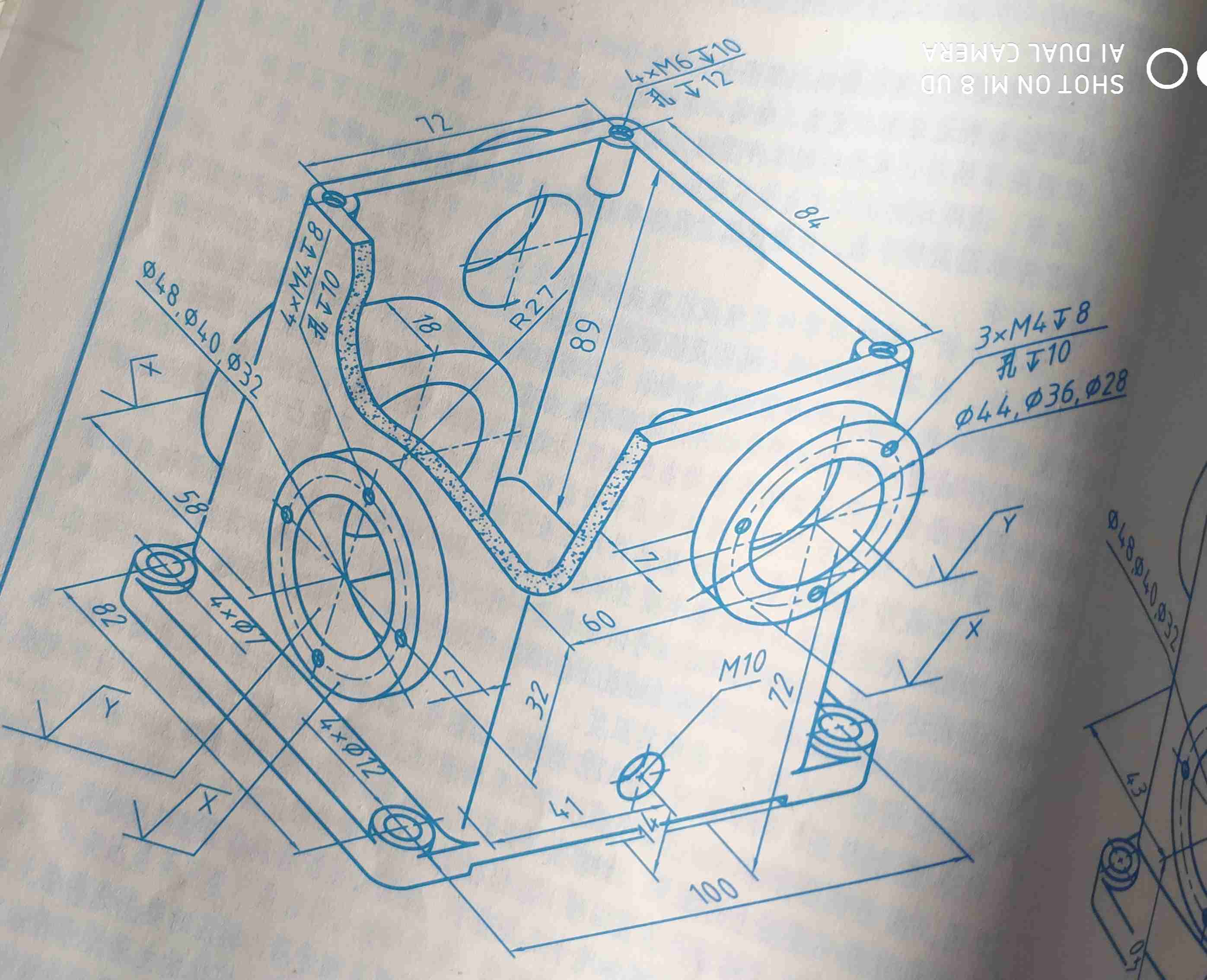 机械制图习题集第二版92页箱体的cad作图