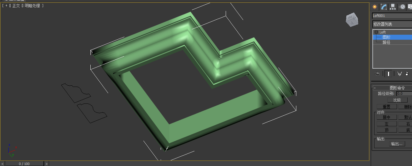 3dmax石膏線怎麼放樣出來是反的