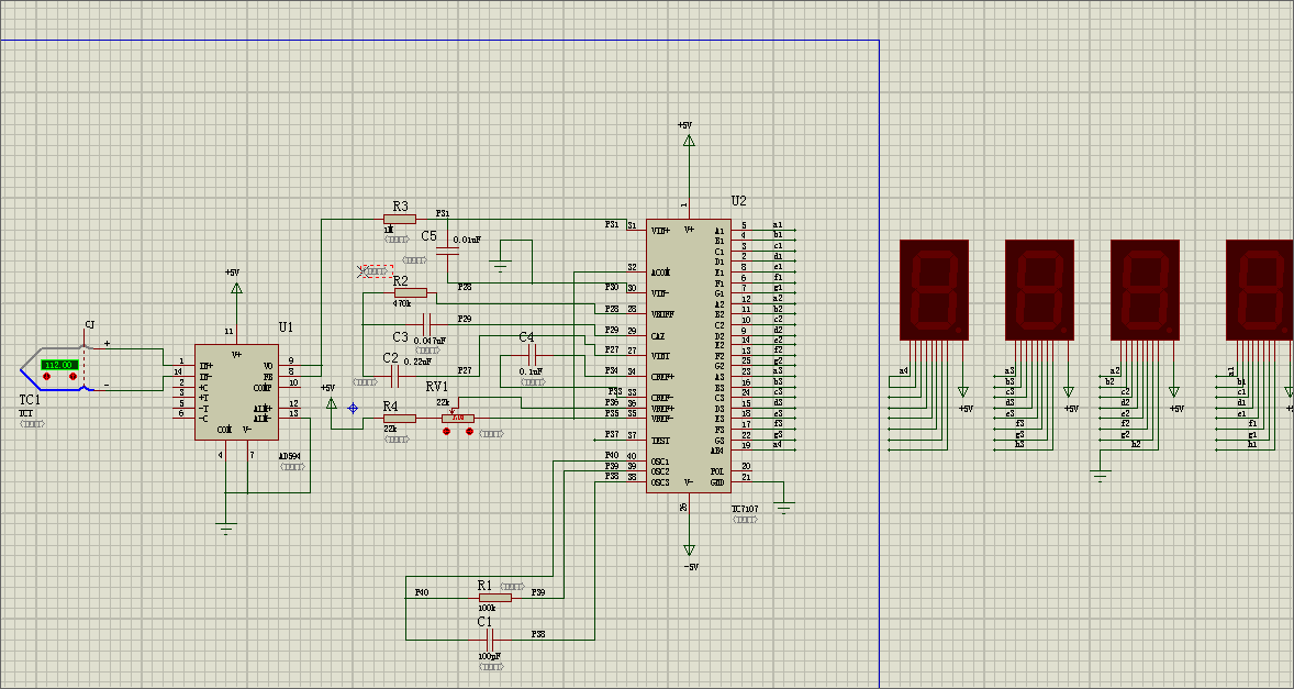这个仿真图的icl7107部分是按芯片资料里面的图连的.