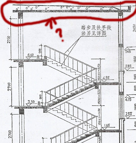 CAD这个楼梯图怎么理解？
