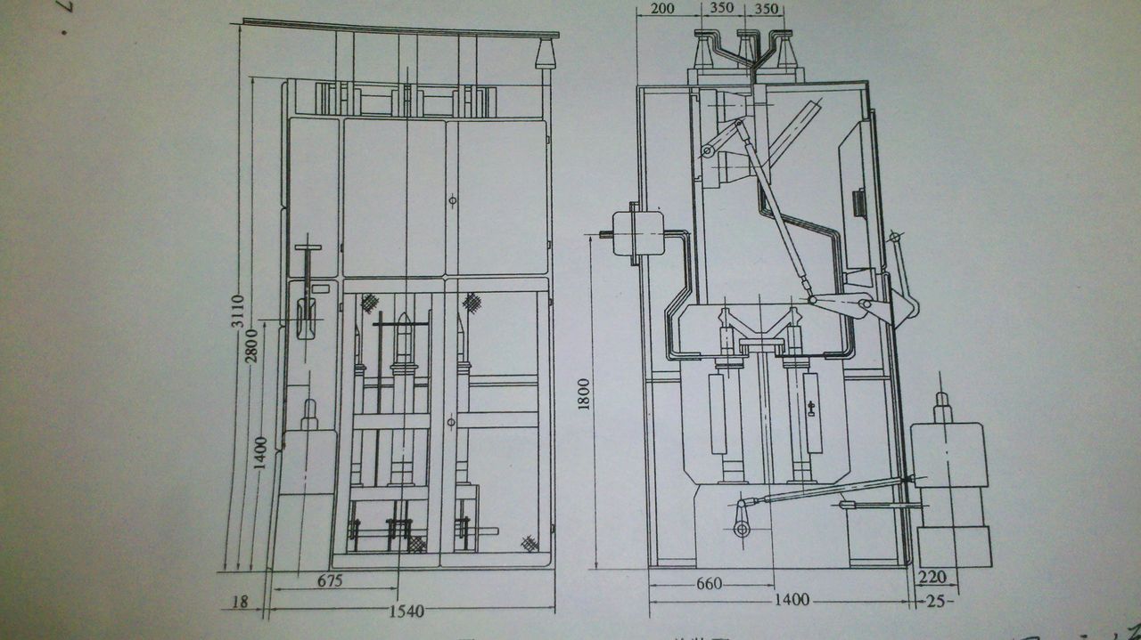 求高手帮画CAD 高分 画高低压开关柜的结构