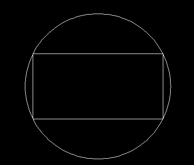 cad高手麻烦能告诉小弟如何在一个圆中画一个矩形吗