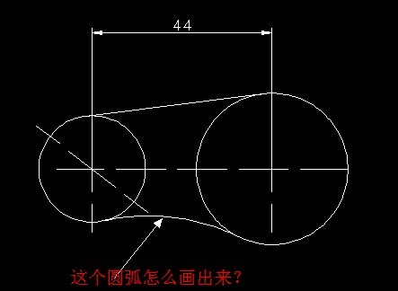 cad与两圆相切的圆弧怎么画半径r50