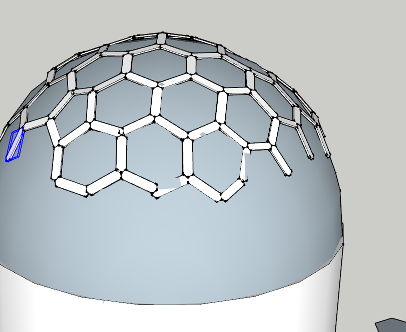 3dmax或者草图大师怎么用六边形包住一个球体?