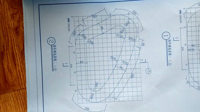 急急急图纸上给出弧长及弧度未给出圆心且圆心在园路外请问该如何放线