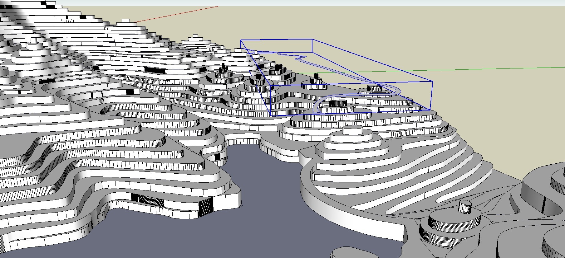 这su地形整么把道路的位置扣出来啊急需高手解决啊