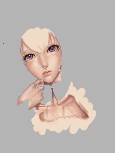 sai怎么用橡皮擦出高光擦透明而且这张图的眼泪是怎么画出来的