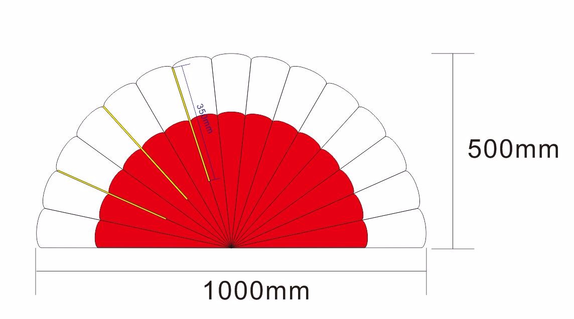 coreldraw做扇形如图所示