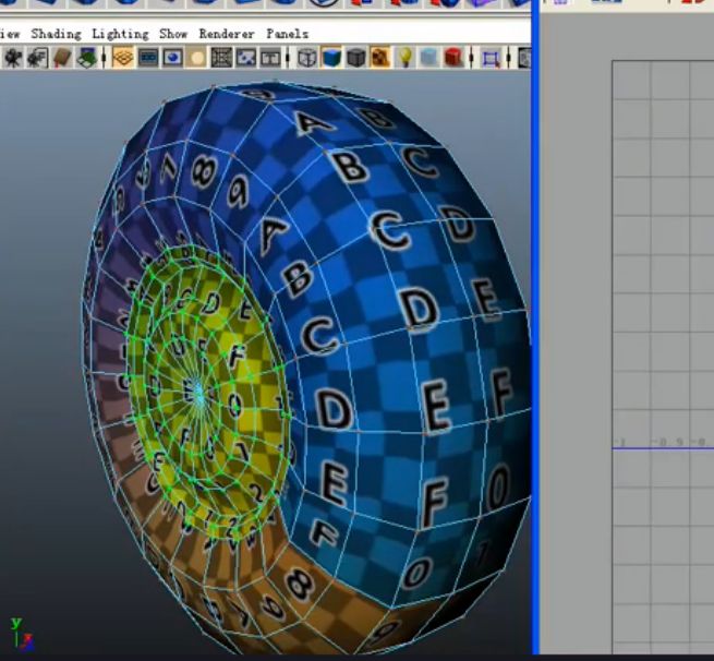 maya中如下图中的带数字的棋盘格怎么出来的检查uv是否拉伸的棋盘格