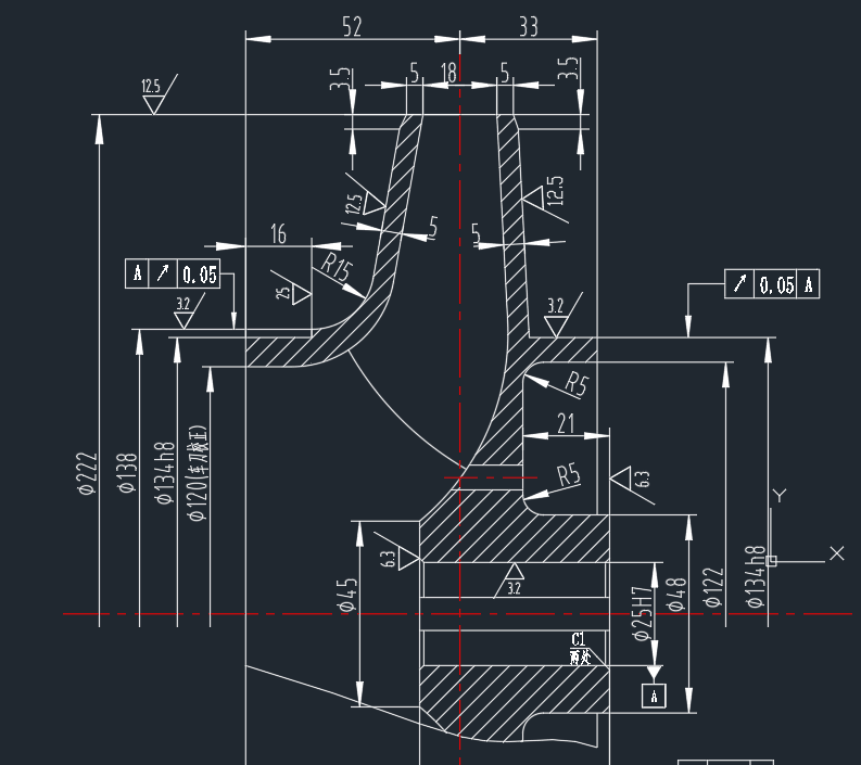 只画出了叶轮轴面投影图,想在solidworks中画,前后盖板怎么来的?