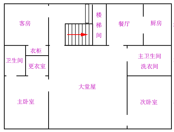 9米宽15米长户型图图片