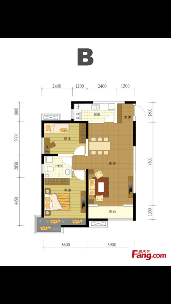 80平米两室改三室案例图片