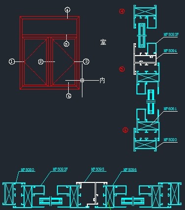 cad铝合金门窗设计