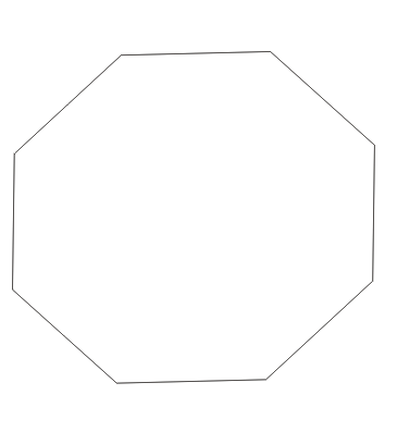CDR里面怎么画这里八边形？