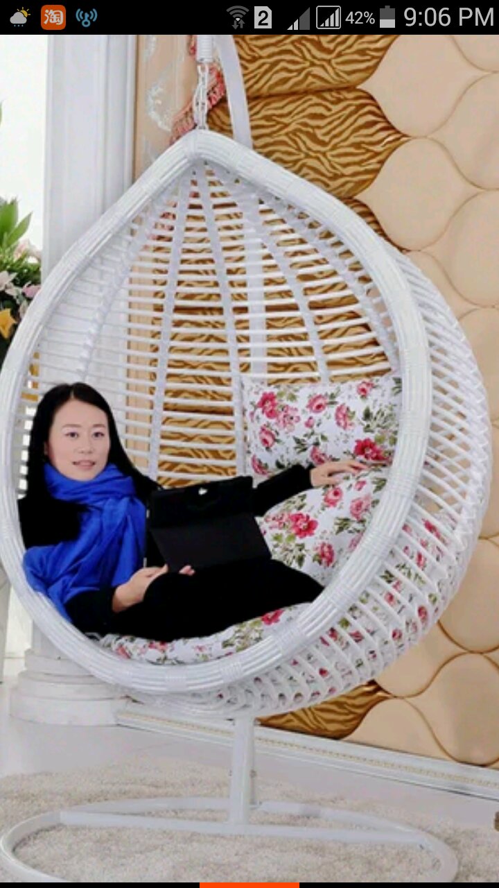 谁有编制藤制吊椅的教程发一个 买的太贵了 我想自己做一个 就是图片这种吊椅