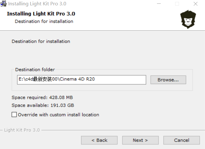Cinema 4D灰猩猩灯光插件 light kit 怎么安装？