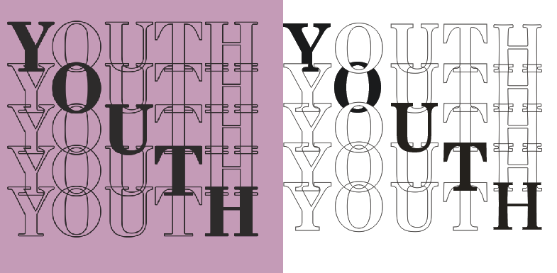 cdrx4版本如图字体怎么设置呢叠加在一起如何让黑色字体在上面