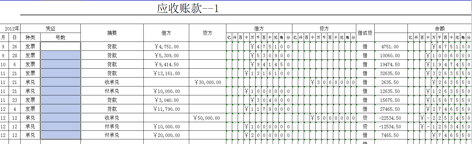 应收账款明细表如何在Excel中计算汇总？