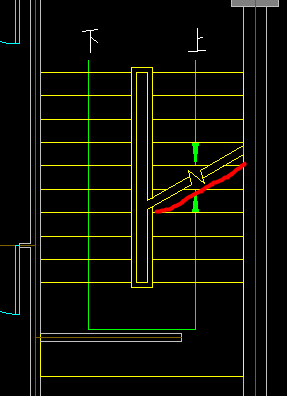天正cad雙跑樓梯靠紅色部分如何做這種類型自己做是細斜線還有這斜線