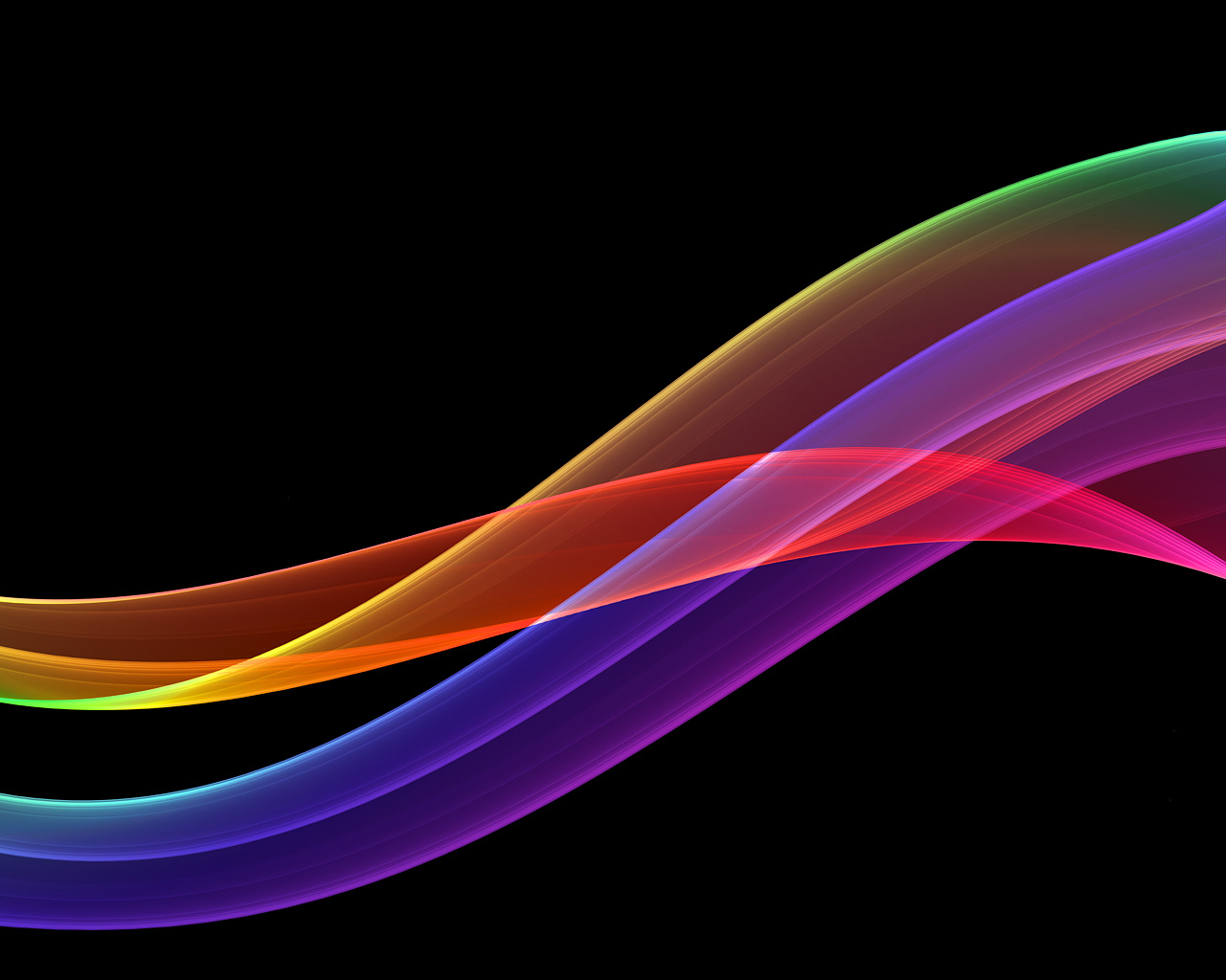 请问各位ps高手,怎样用ps做彩色光线或光带?