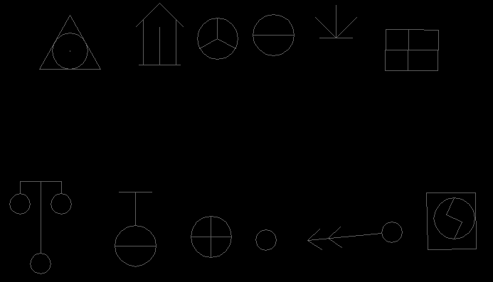 测绘人员做的cad地形图中,这些符号都是什么意思?