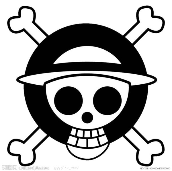 求大神给一个dxf格式的海贼王标志,我们在金工实习