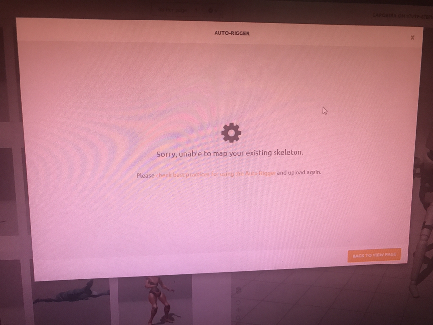 C4D自己做的机器人模型无法上传到mixamo.这是怎么回事？