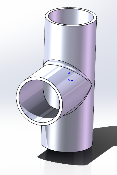 solidworks怎么画三通?