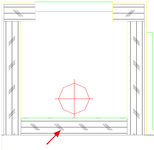 这个装饰施工截图中横线上三斜杠是什么材料？