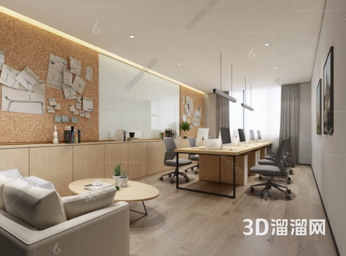 原木风办公室设计方案：打造自然舒适的办公环境