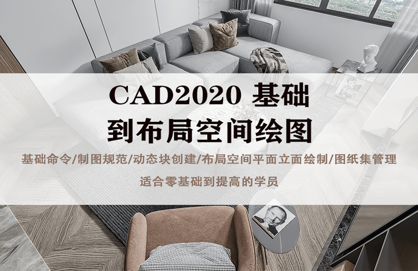 CAD2020基础到布局空间绘图视频教程