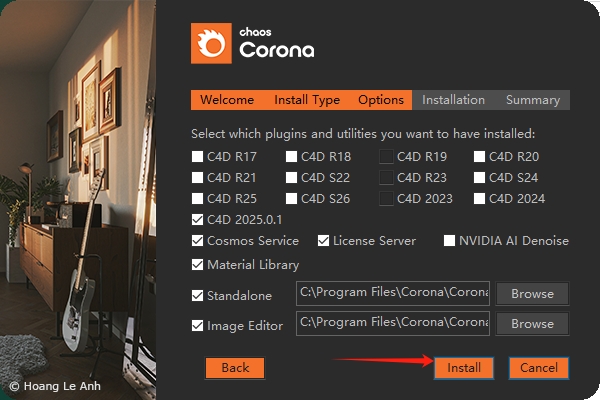 Corona  for C4D安装教程步骤