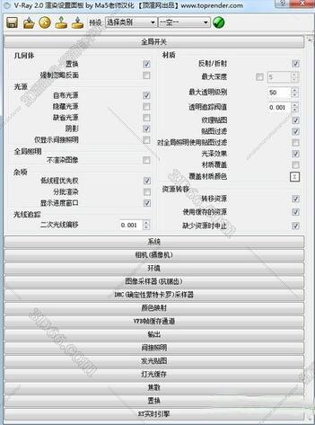vray2.0 for sketchup【草圖大師8/2013/2014/2015/2016渲染器】頂渲簡體中文版