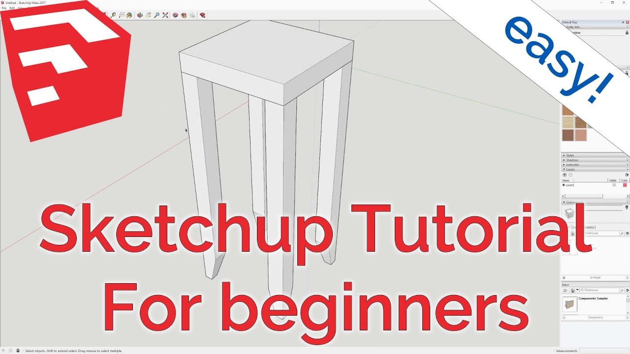 SketchUp Make木工制造者和DIY教程