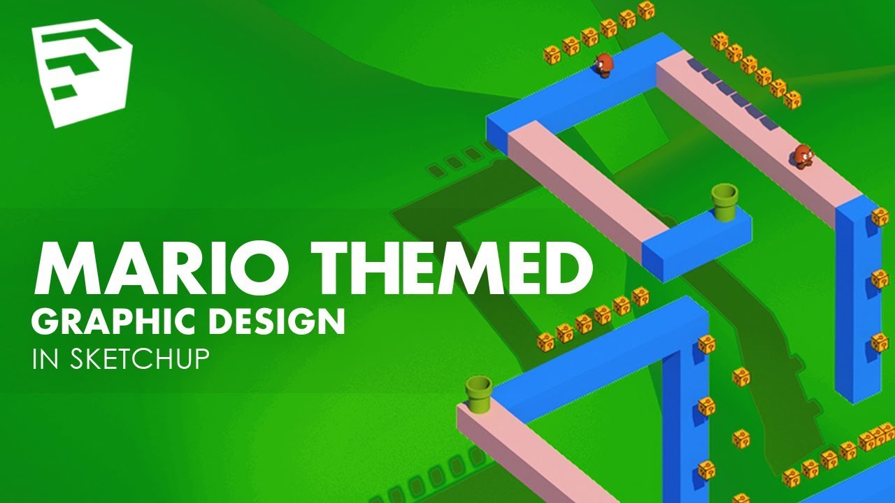 草图大师Vray的Mario主题平面设计教程