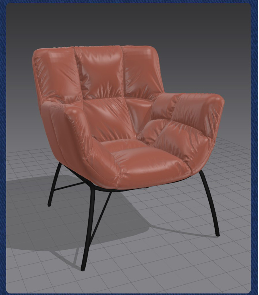 3DMAX北欧休闲椅建模