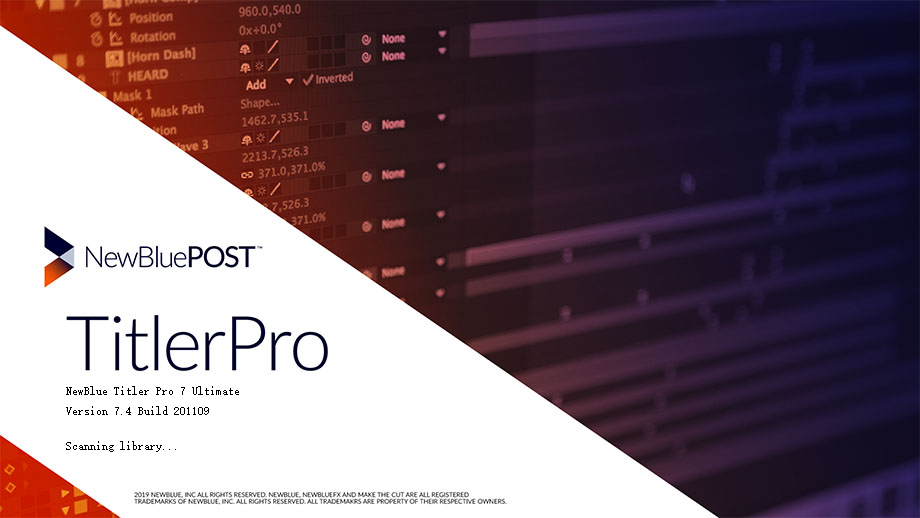 NewBlueFX Titler Pro 7.4.201109 Ultimate【PR专业文字标题字幕制作工具】中文破解版下载