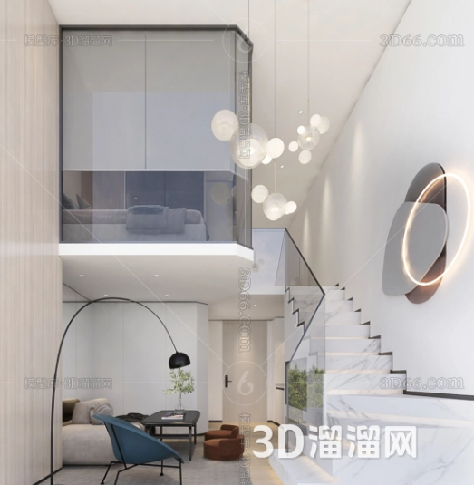 LOFT户型客厅设计注意事项有哪些？-3d溜溜网