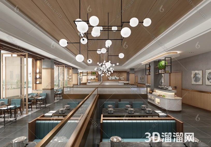 餐饮空间如何设计装修?设计小技巧介绍-3d溜溜网