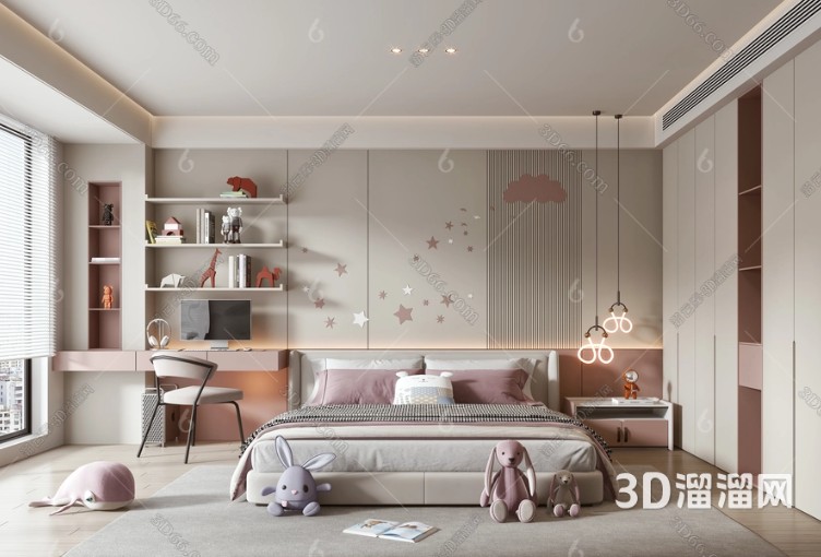 儿童房装修设计重点和注意事项介绍-3d溜溜网