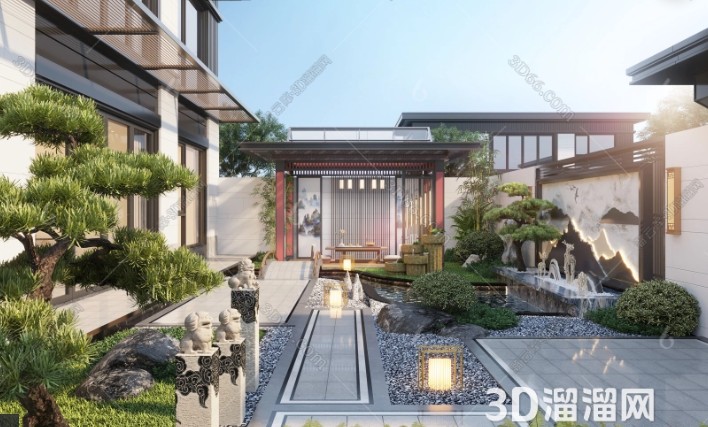 别墅花园如何装修好看?别墅花园装修攻略-3d溜溜网